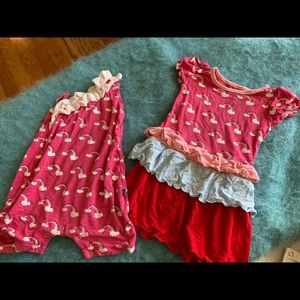 Matching Romper and dress Kickee Pants